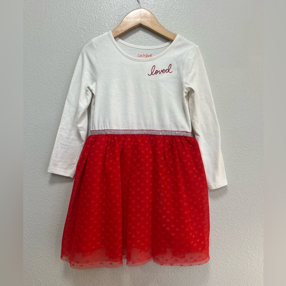Cat & Jack Red “Love” Dress Size 5t